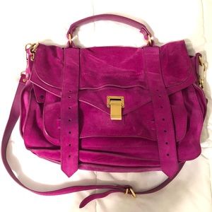 Proenza Schouler PS1 Magenta Suede Medium Bag